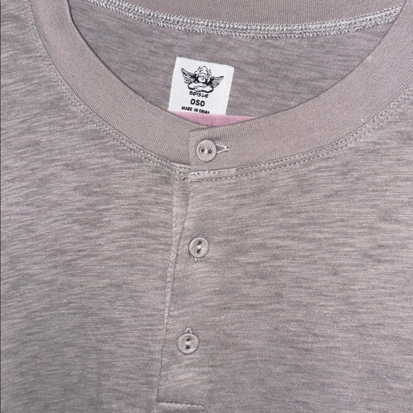 Boys Lie Gray Long Sleeve shirt with round neckline - girl on motorcycle design - Picture 8 of 8